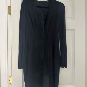 Elie Tahari Black calf hair Long Sleeve Dress